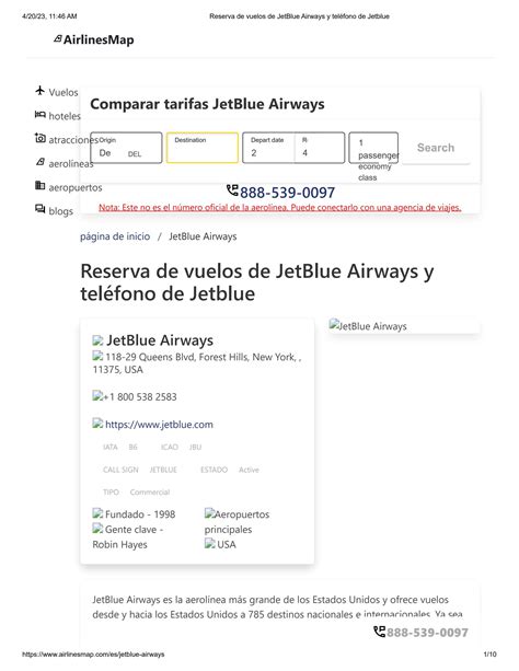 jetblue airlines español.